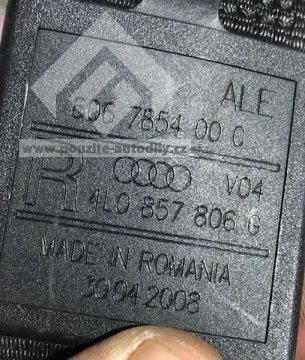 4L0857806G Bezpečnostní pás zadní pravý Audi Q7 4L