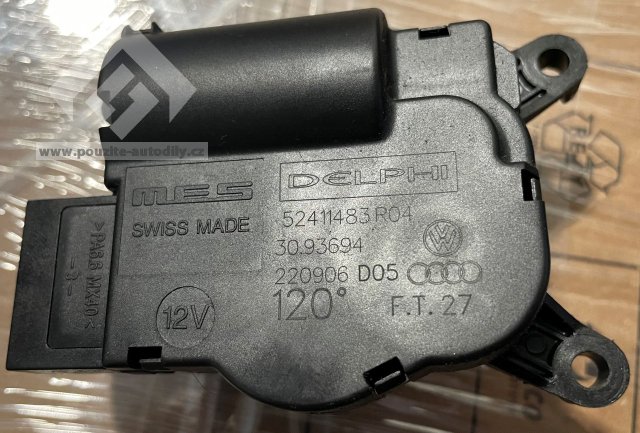 7L0907511AE Servomotor ovládání teploty Delphi 52411483 VW, Audi